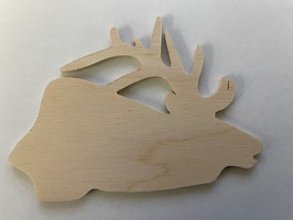 Elk Head Cutout - Hand Cut Plywood