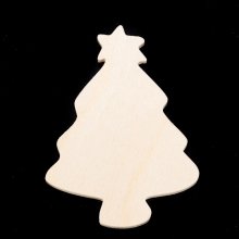 Christmas Tree with Star - Hand Cut Plywood