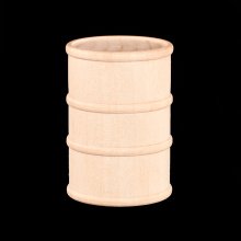 Premium Wood Oil Drum (or Tank) 1-1/8" Diameter x 1-5/8" Tall