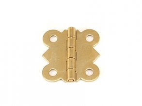 Brass Plated Steel Butterfly Hinge - 1-1/4" Tall x 1-1/4" Wide