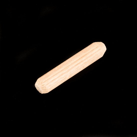 Fluted Wood Dowel Pin - 1/4" Diameter x 1-1/4" Long