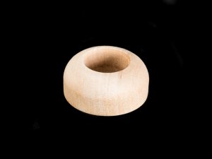 Wood Doll Pin Stand 1-1/8" x 1/2" with 9/16" hole Rounded Style