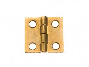 Brass Plated Steel Butt Hinge - 1" Tall x 1-1/16" Wide