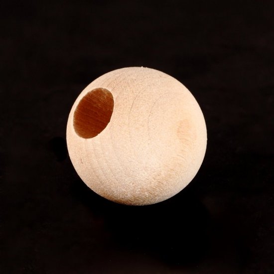 1" (25MM) Wood Round Bead With a 3/8" Hole.