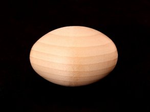 Wooden Chicken Egg/Football Shape - Rounded on both ends