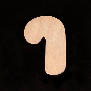 Short Wooden Candy Cane Cutout-Hand cut plywood